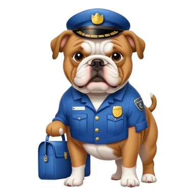 bulldog ingles adult mailman sticker