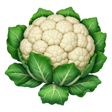 cauliflower with green leaves, soft shading sticker