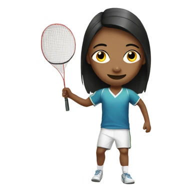 teenager play badminton sticker