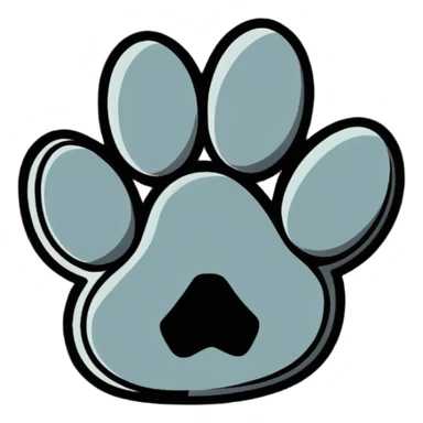 animal paw print sticker