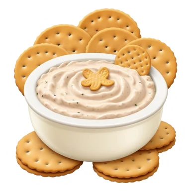 Smoked fish dip with ritz crackers  sticker