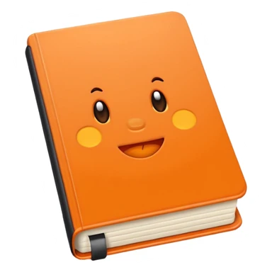 orange color cute diary sticker