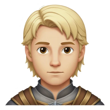 Medieval DnD themed blonde male sticker