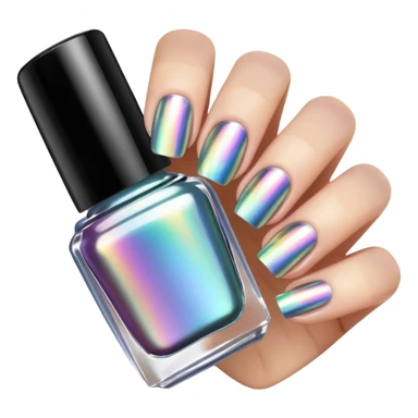 Iridescent Multicolor Holographic Nail polish sticker