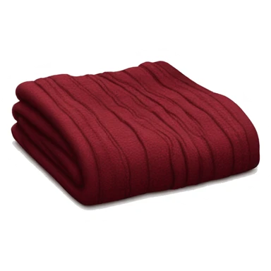 Realistic burgundy blankets neatly folded sticker