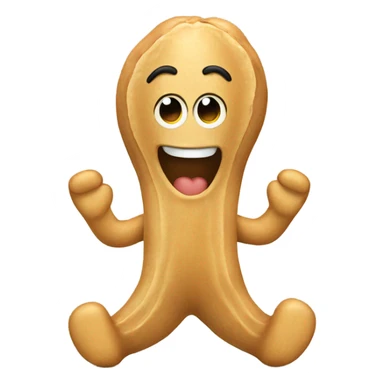 A peanut with feet sticker