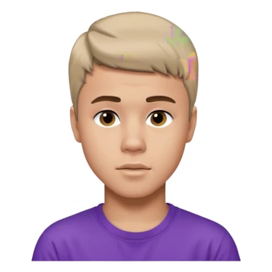 justin bieber, wear purple t shirt sticker