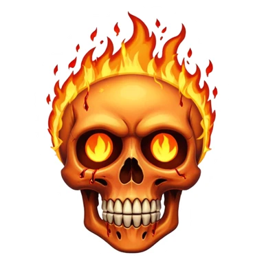 Soul Fire, in the style of gritty realism and your bleeding skull art sticker