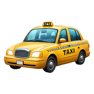 Taxi reflection + puddle, City Rain Scenes. sticker