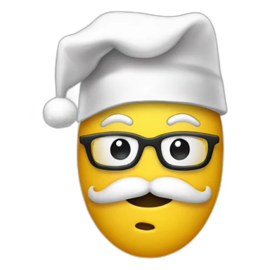 Cheff kiss emoji with Santa hat sticker
