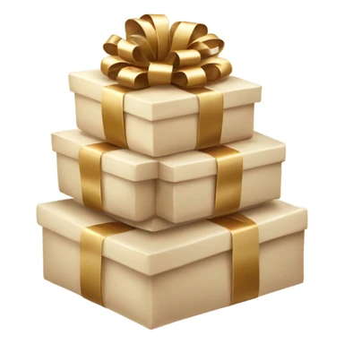 Light beige Christmas gifts under a Christmas tree  sticker