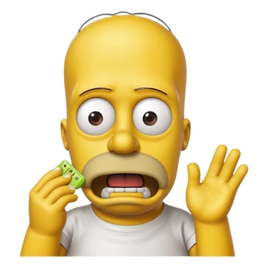 Acid tab Homer Simpson  sticker