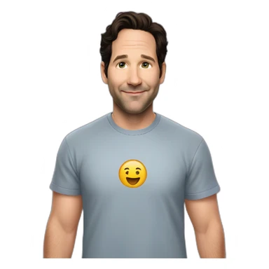 Paul Rudd wearing t-shirt sticker