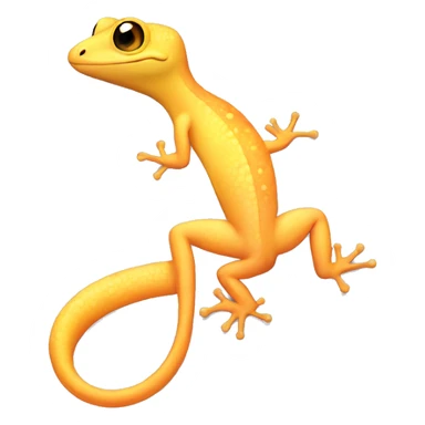 Yellow and peach gecko sticker