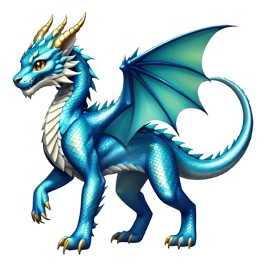 Shiny exotic Dragon-type Fakémon-Lynx full body sticker