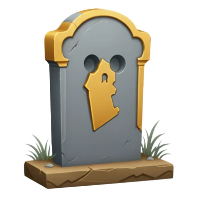 Gravestone – Grey tombstone with “RIP”.




 sticker