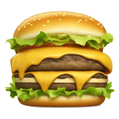 Cheeseburger with lots of melted cheese and lettuce  sticker