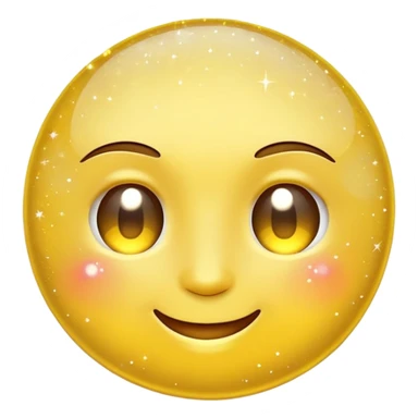 wink emoji with a sparkling sign and sparkles around sticker