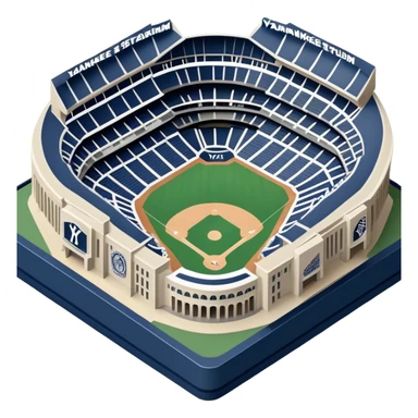 Yankee stadium exterior isometric sticker