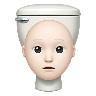 A Toilet with a Head in it sticker