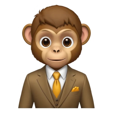 monkey with clothes sticker