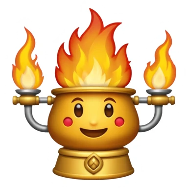 Coroa pegando fogo sticker