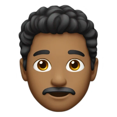 Men hair black ayes sticker