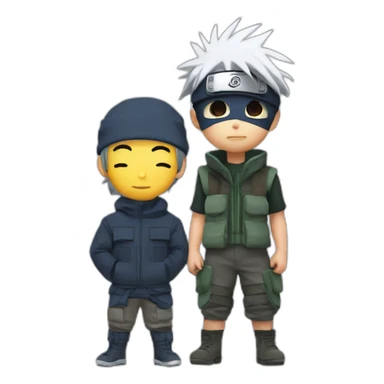Kakashi hatake with a boy sticker