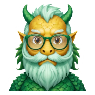 glasses dragon with long bearded and jersey sticker