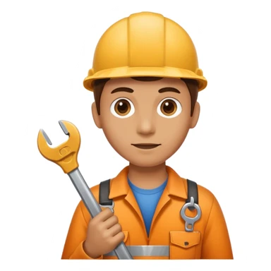 Person holding wrench  sticker