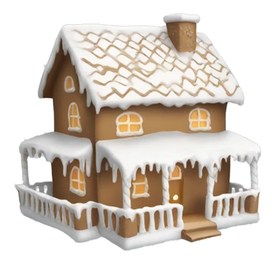 Cosy white gingerbread house  sticker