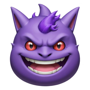 gengar from pokemon on jojos head sticker