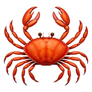 A live crab with only eight legs and two pincers sticker