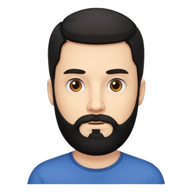 Hombre blanco con barba negra sticker