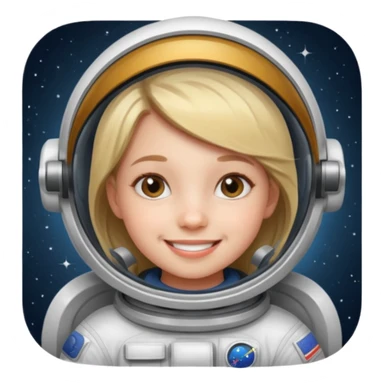 Astronaut girl Kid sticker