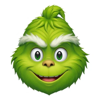the grinch face smiling emoji sticker