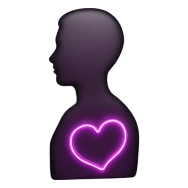 Suggestive silhouette neon sign sticker