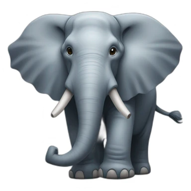 Terre qui s’écrase sur un éléphant énorme  sticker