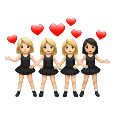 Schüler die auf einer schwarzen bühne tanzen mit dunlem hintergrund sticker