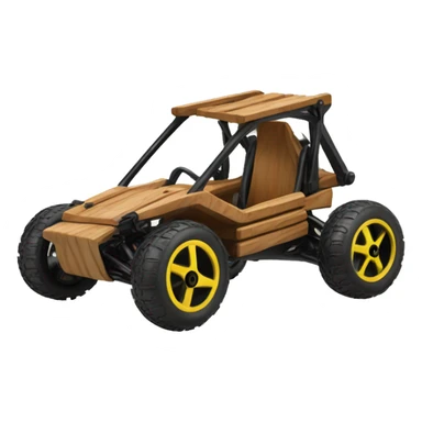 Wood framed rc buggy sticker