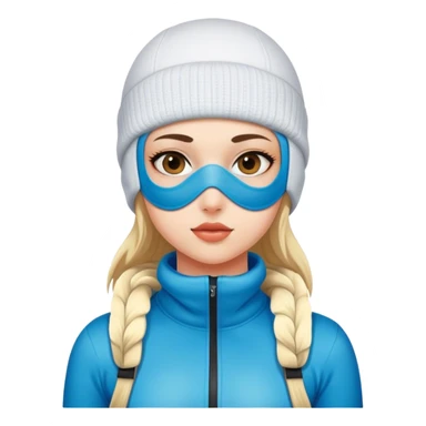 Girl wearing a skimask  sticker