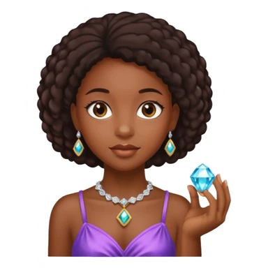 black girl carry jewel  sticker