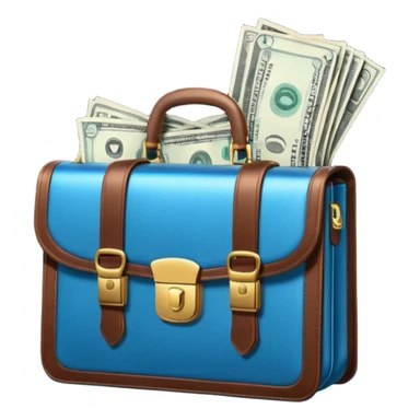 open wifi icon money filled briefcase sticker