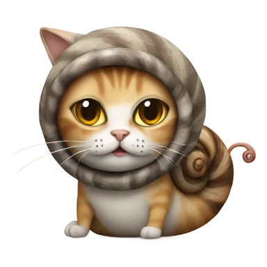 cat in a snail costume sticker