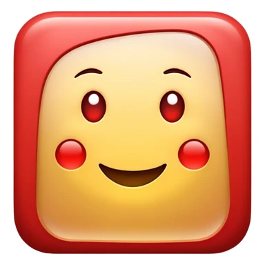 red square, simple, flat, no border sticker