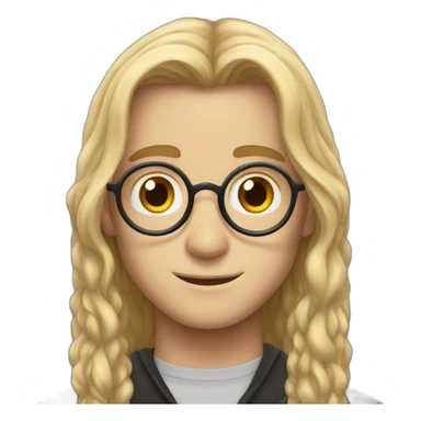 Harry Potter with long blond hair sticker