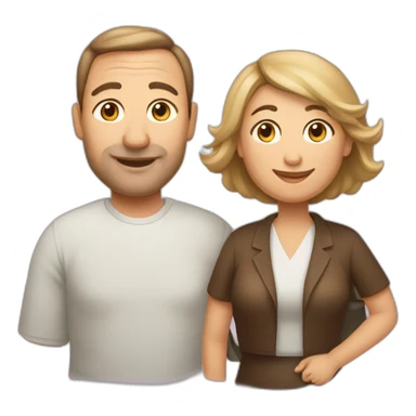 Un papa enceinte et une maman sticker