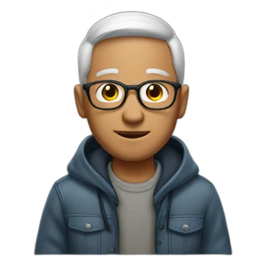 A Guy of 19 with clothes of a grand father  sticker