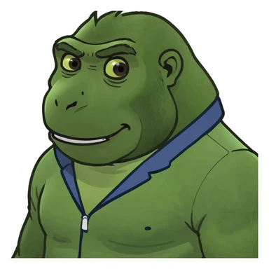 Gorilla with clothes  sticker