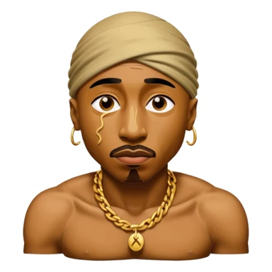 tupac but he's made of gold but he's also in an unbearable amount of pain sticker